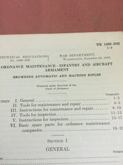 Technical Regulations 1400-30E Browning Automatic and Machine rifle Ordnance Maintenance