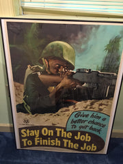 Stay on the job poster